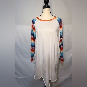 Crazy Train Serape Sleeve Long Sleeve Top